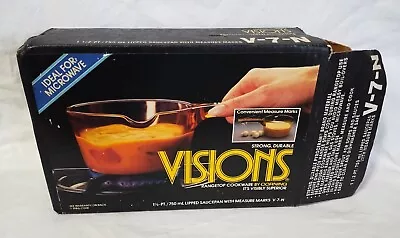 NEW Corning Ware Visions V-7-N Lipped Saucepan  1 1/2 Pt/750 ML Sauce Pour Spout • $25