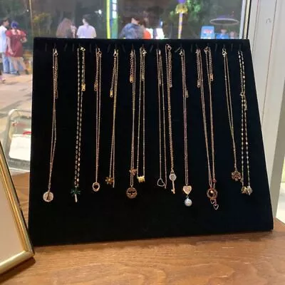 17 Hooks Velvet Earring Display Stand Holder Jewelry Necklace Rack Organizer • $21.97
