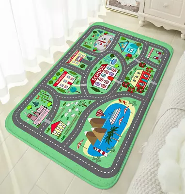 Interactive Kids Play Mat - Super Soft Town Road Map Rug For Toy Cars 90 X 60cm • £19.99