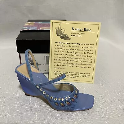 $24.96 • Buy Just The Right Shoe Karner Blue Raine Signed 2002 - In Original Box W/ COA 25183