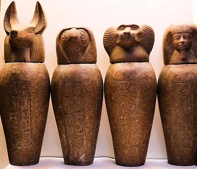 Beautiful Canopic Jars - Egyptian Jars - Handmade Canopic - Organs Jars • £1548.24