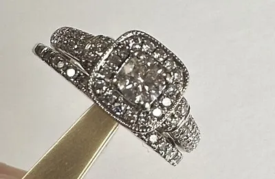 Vera Wang 14kwg 3/4CT. T.W. Engagement Ring & 14kwg 1/4 CT. T.W. Wedding Band • $580