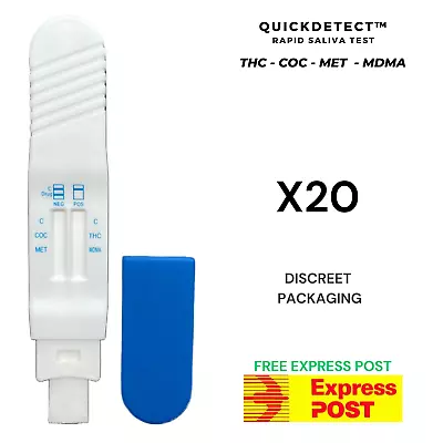 20 X Saliva Drug Test Kit -5in1- Tests THC METH COCAINE ICE MDMA ECSTASY Testing • $169.95