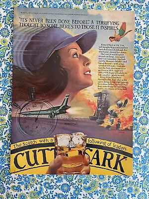 Vintage 1981 Cutty Sark Blended Scotch Whisky Print Ad Kitty O’Niel Stuntwoman • $5.90