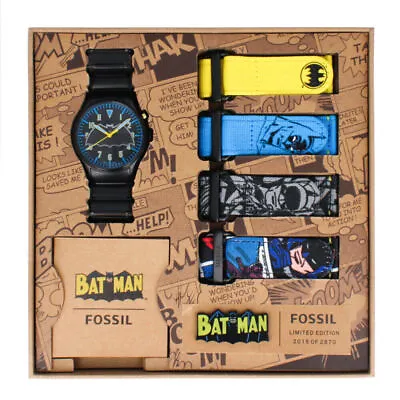 Wrist Watch BATMAN HERITAGE LE LE1129SET Fossil Black Anime Goods Men Women NEW • £162.56