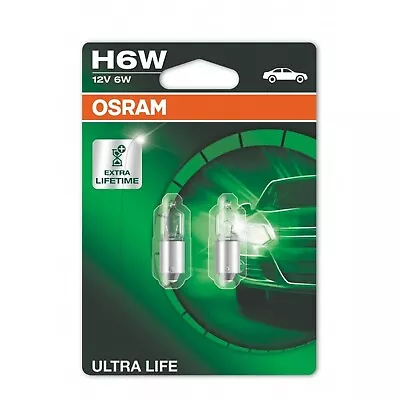 OSRAM Performance Bulbs H6W 434L - Bax9 Halogen Ultra Life • $18.99