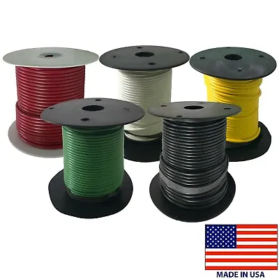 Marine Primary Tinned Copper Wire 18 Gauge 25 100 & 500 FT Lot 11 Colors - USA • $107.45