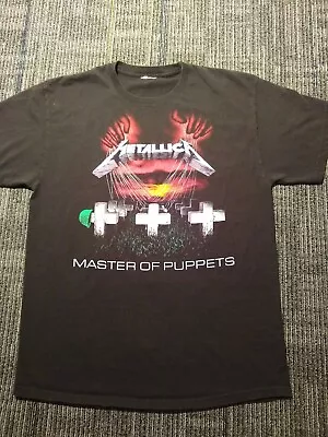 Vintage 2007 Metallica Master Of Puppets Band Tee Black T Shirt Size Large Metal • $18.83