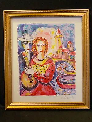 Vtg Polish Artist Zamy Steynovitz Serigraph Colorful Art Print Beauty And Beau • $34.95