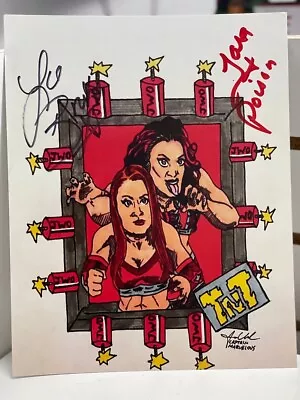 Brooke Adams Tessmacher & Victoria Autographed 8x10 With Toploader  WWE TNA Diva • $79.99