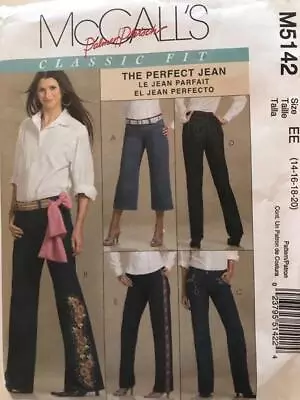 Mccalls 5142 Misses The Perfect Jean Pants Pattern Sizes 141618.20 Uncut • $4.99