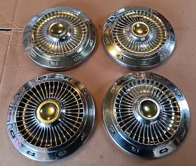 63 1963 Ford Galaxie 500 Custom Dog Dish Poverty Hub Caps Wheel Center Set Of 4 • $195