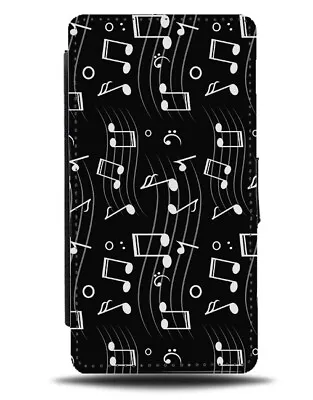 Retro 60s Musical Notes Flip Wallet Case Note Music Score Sheet Shapes M532 • £19.99