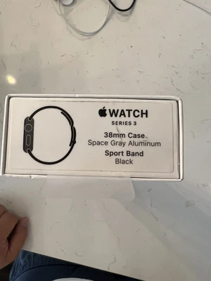 $100 • Buy Apple Watch Series 3 38 Mm Gray Aluminum Case With Blk  Band MTF02LL/A A1858