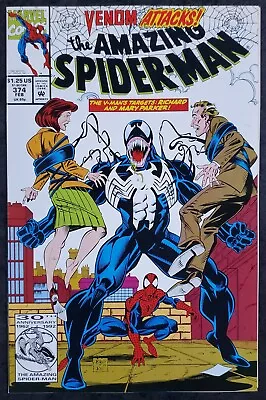 The Amazing Spider-Man #374 Marvel Comics 1993 High Grade Venom Attacks! • $5.99