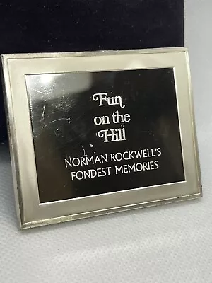 NORMAN ROCKWELL Fondest Memories   FUN ON THE HILL   3+ Oz..925 Fine Silver  • $125