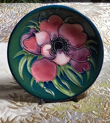 Moorcroft Anemone Tribute 780/4” Pin Tray Coaster Emma Bossons 2003 EUC • $75