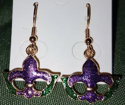 Mardi Gras Earrings Epic Mardi Gras Earrings Beautiful Carnival Season Gifts • $5