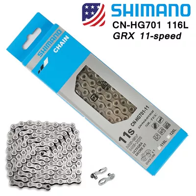 Shimano Bicycle Chain CN-HG701 11-Speed MTB Ultegra 116L Bike Quick Link Chians • $17.99