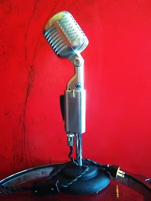 £446.08 • Buy Vintage 1957 Shure 55S Dynamic Cardioid Microphone Custom LED Lamp Light Elvis