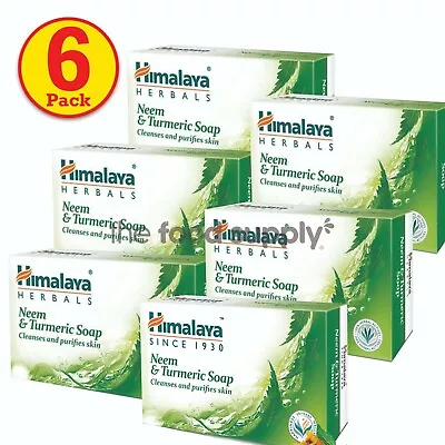 Himalaya Natural & Herbal Neem & Turmeric Protecting Soap - 75g (Pack Of 3/6) • £109.85