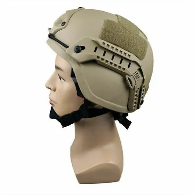 UHMW-PE Bullet Proof MICH 2000B NIJ Level IIIA Ballistic Helmet TAN M/L Size DE • $244.24