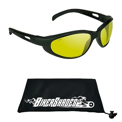 Z87 Yellow Safety Glasses Night Driving Sunglasses Motorcycle Sports Men Women • $12.99