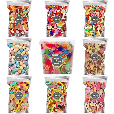 BG Quality Pick N Mix Sweets Pouches -Fresh Retro Candy Bag/Box/Tub 1kg Sweeties • £11.95
