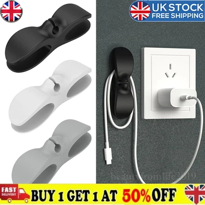 £3.99 • Buy Wire Cable Organizer Tidy Management Clips Holder Cord Storage Wrapper Winder UK