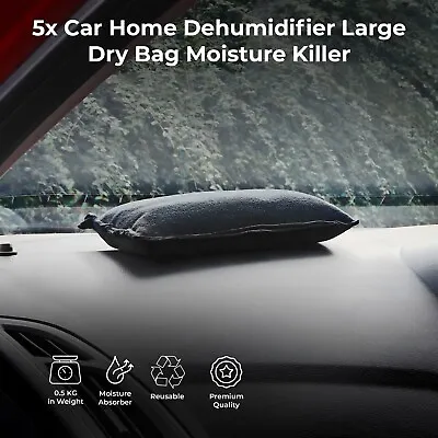 5x Car Home Dehumidifier Large Dry Bag Moisture Killer Absorber Pad Reusable • £9.99