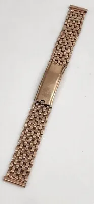 1940s 12k Rose Gold-Filled 14mm JB Champion Basketweave Mesh Vintage Watch Band • $140