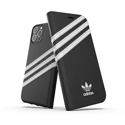 $59.95 • Buy Adidas 3-Stripe Booklet Phone Case IPhone 11 Pro / X / XS Slim Protective - Blac