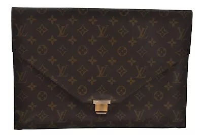 Authentic Louis Vuitton Monogram Poche Plate Documents Case M53522 LV 1581J • £224.88
