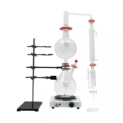 Essential Oil Steam Distillation Apparatus 2000ml Water Distiller Purifier Kit  • $140