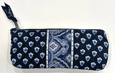 Vera Bradley Brush Pencil Case Nantucket Navy  Paisley Rare ! A++ • $24.99