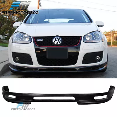 Fit 06-10 Volkswagen Jetta Golf GTI MK5 PU Unpainted Black Front Bumper Lip • $169.99