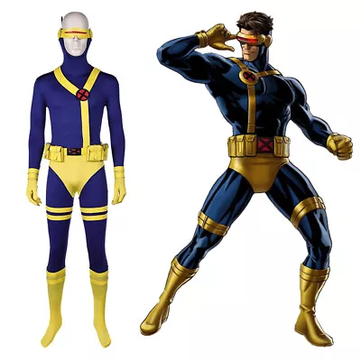 X-Men 97 Cyclops Cosplay Costume Scott Summers Halloween Carnival Jumpsuit Suit • £70.48