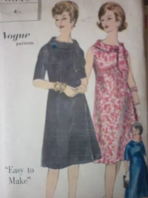 £3.99 • Buy Vintage 1960's Vogue Maternity Dresses Sewing Pattern