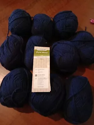 10 Balls Four Seasons 8 Ply Wool  Colour Ink • $25