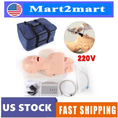 $239.08 • Buy Intubation Manikin Study Teaching Adult Airway Management Trainer 220V W/ Alarm