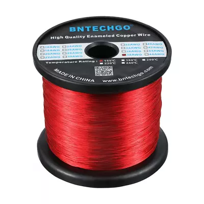 BNTECHGO 38 AWG Magnet Wire 3.0 Lb 0.0039  Red • $90.49
