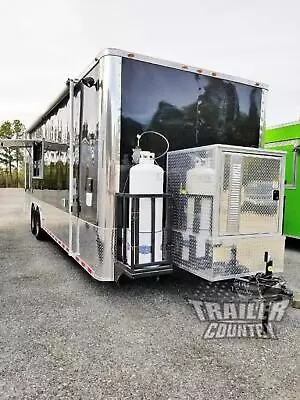 New 8.5x28 Enclosed Cargo Food Vending Trailer Mobile Kitchen & 1/2 Bathroom • $12800