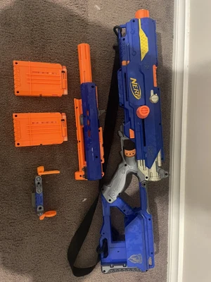 $60 • Buy Nerf N-Strike Elite - Longstrike CS-6 Blue Sniper Rifle