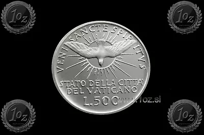 VATICAN 500 LIRE 1963 (Sede Vacante) SILVER Comm. Coin (KM# 75) UNC • $12.99