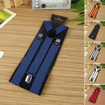 £6.72 • Buy Mens Black Braces Heavy Duty 25mm For Motorbike Dinner Suit Work Trousers UK Hot
