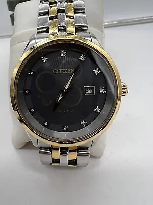 Citizen Eco-Drive Corso Men's Diamond Accents Gold Silver Watch 41MM BM7258-54H • $112.45