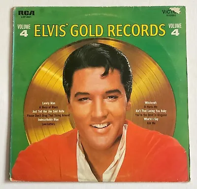 Elvis Presley LP Elvis’ Gold Records Volume 4 (Tan Label) (RCA Italy) • $18.65