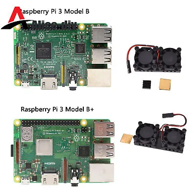 Raspberry Pi 3 Model B/B+ Plus Quad 1.2GHz 1.4GHz 64 Bit CPU Cooling Fan B2AD • $282.67