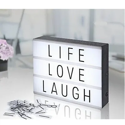£11.94 • Buy LED Cinematic Box Party Light Up With 84 Letters & Symbols Message Sign Board