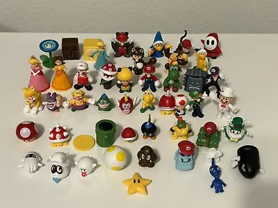 24 Pieces MIX Super Mario Cake Toppers Figures Figurines 2-5.5 CM Toy Lot Kids • $16.20